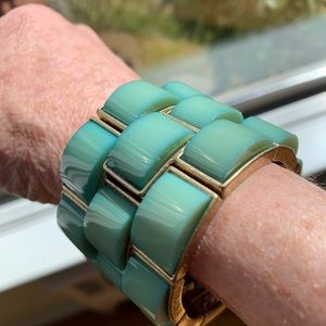 BRACELET|  turquoise| stretch| pull over wrist